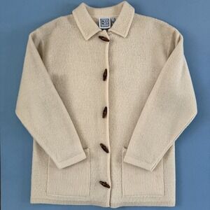 Vintage Russ Sport Boiled Wool Australian Cream Cardigan Jacket